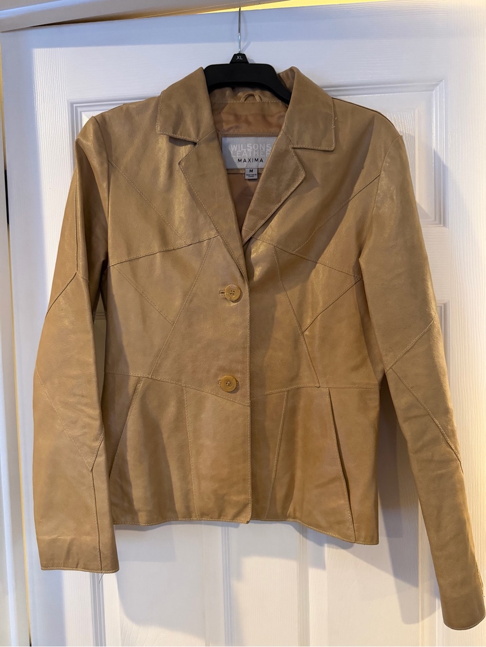 Wilsons Leather Light Brown Leather Button-Up Jacket